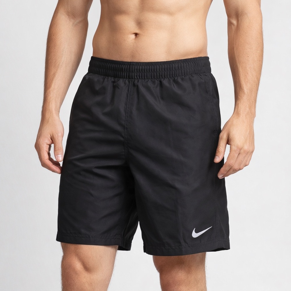 Nike Swim Trunks Split 9 inch Volley Shorts Black Men’s Size M